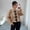 Light Brown, variant on Womens Long Sleeve Open Front Cardigan Stand Collar Frog Button Cardigan Solid Color Contrast Trim Loose Cut Retro Elegant Top