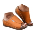thumbnail image 1 of DXOUPM Sandals for Women Wedge Comfortable Breathable Open Toe Casual Beach Summer Sandals, 1 of 4