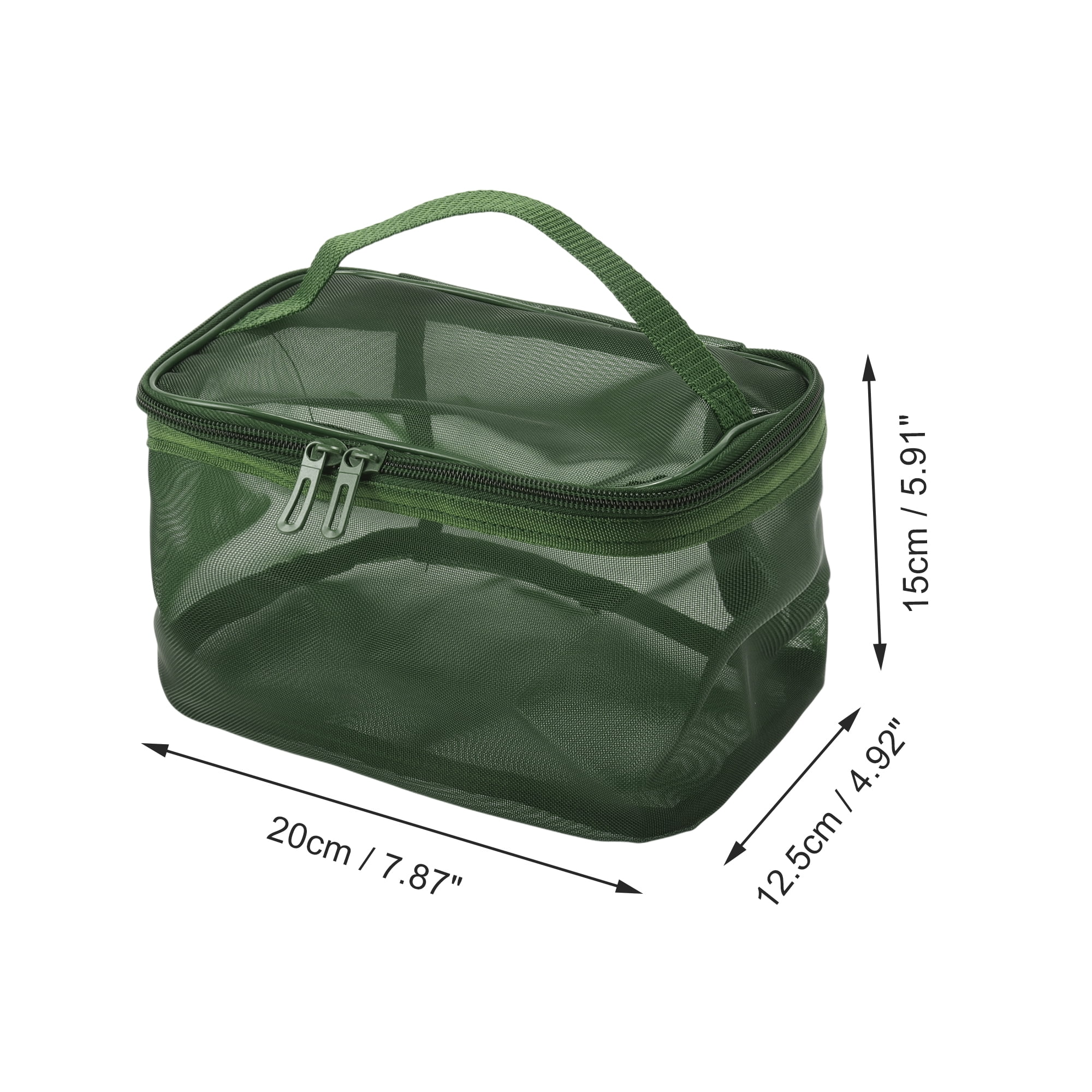 Unique Bargains 1 Pc Large Capacity Drawstring Makeup Bag for Travel green