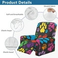 thumbnail image 5 of Xixirimido Colorful Cute Paws Stretch Recliner Slipcovers Printed Sofa Cover 4-Piece Lazy Boy Chair Covers Recliner Chair Cover with Side Pockets Furniture Protector for Living Room, 5 of 8