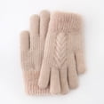thumbnail image 2 of Fgnfyis Winter Children Double Layer Gloves Warm Lined for Students Writing Riding and Cold Weather Protection Beige, 2 of 3