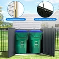 thumbnail image 4 of Dextrus Outdoor Horizontal Storage Sheds, Weather Resistant Resin Tool Shed, Multi-Opening Door for Easy Storage of Bike, Trash Cans, Garden Tools, Lawn Mowers, 35 Cu ft, 4 of 5