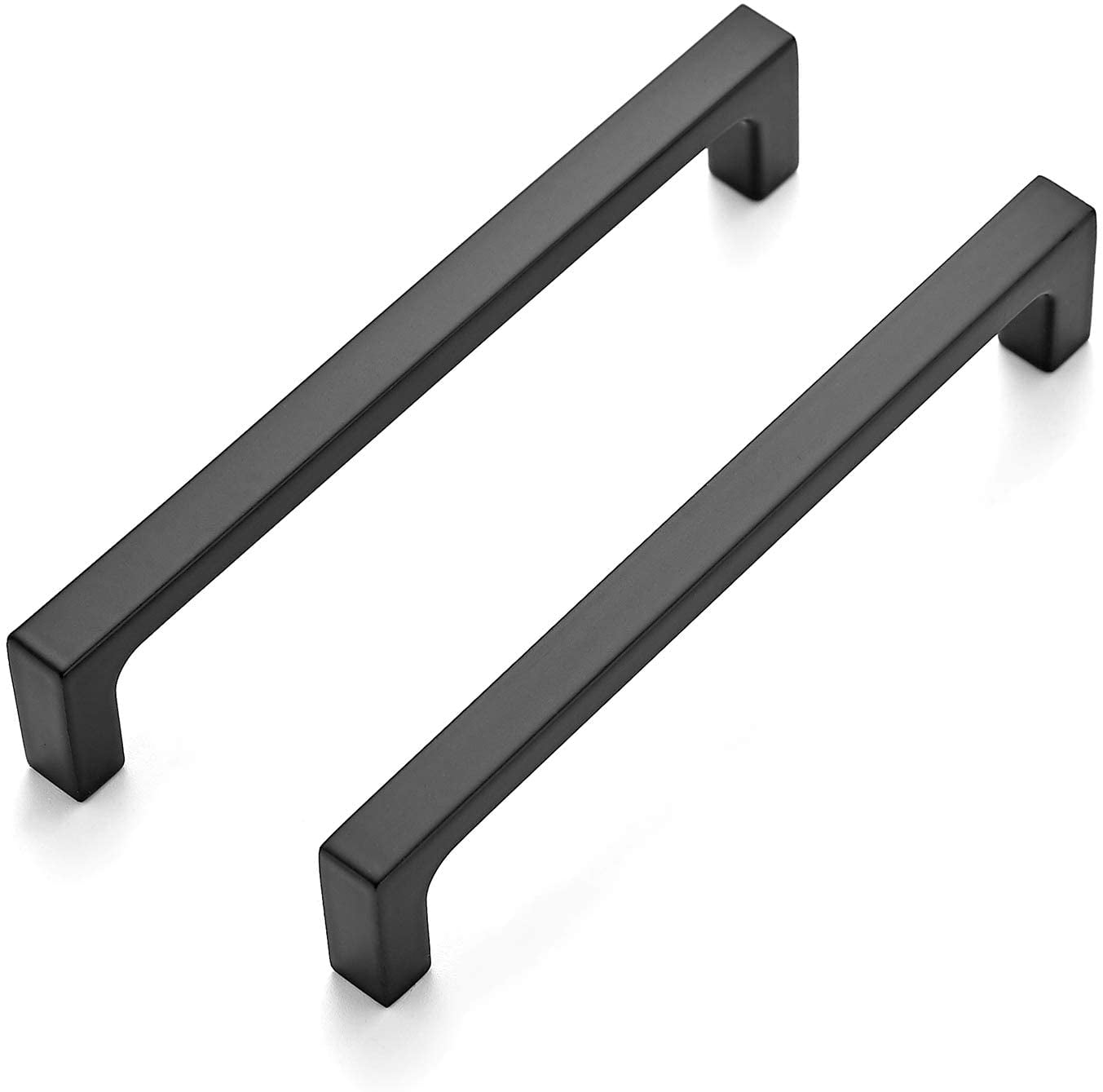 Zoizocp 5 Pack 5 Inch Kitchen Square Handles Matte Black