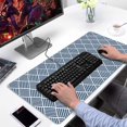 thumbnail image 2 of Long Mouse Pads for Desk,Blue Geometric Striped Pattern Desk Mats on Top Of Desks, Desk Mouse Pad Extra Large with 3mm Non-Slip Base and Stitched Edge for Gaming,Office,Work,Home 31.5"x15.7", 2 of 6