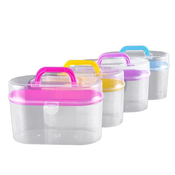 LULULION Hard Plastic Case for Sewing Supplies Transparent Lightweight Sturdy