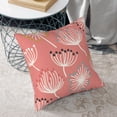 thumbnail image 6 of Square Decorative Throw Pillow Covers with Core, Pink Dandelion Print Throw Pillows for Couch Sofa Bed Home Decor, 20"x20", 6 of 9
