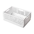 thumbnail image 2 of HLONK Foldable Crate with Handles Collapsible Storage Bins Plastic Crates Organizer  Folding Storage Containers Stackable Basket Box for Home Office Shelves Kitchen Bedroom Bathroom, 2 of 5