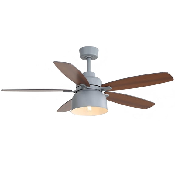 Sofucor 52-Inch Ceiling Fan with Lights and Remote Control, 5 Wood Blades, Reversible, Quiet Motor, Modern Farmhouse