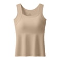 thumbnail image 2 of plus size Tank Tops with Built in Bras Tummy Control Seamless Wide Strap Camisole Shaper Shelf Bra Tank for Senior,5XL, 2 of 10