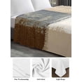 thumbnail image 6 of Modern Blue Full Size Flat Sheet, Wrinkleproof & Fadeproof Cooling Flat Bed Sheet Only, Rustic Mottled Oil Painting Texture Breathable Soft Bedding Top Sheets 81 x 96 Inches, 6 of 8