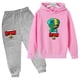 thumbnail image 3 of Conjunto de 2 piezas con capucha y pantalones para niños y niñas, chándal con estampado de juego de moda para primavera y otoño, de 3 a 13 años, trajes clásicos de anime, 3 of 5