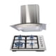 thumbnail image 1 of Campana Pared ODIPO Marex Vulcano 60 CMS Cristal Curvo Tipo Pared Contr Elec Y Parrilla Acero Inox 60 CM 4 Q, 1 of 4