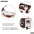thumbnail image 6 of Pefilos 59" Wood Cat Tower Modern Cat Tree with Storage Cabinet Litter Box Enclosure and Cat Condo, Brown, 6 of 9