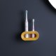 thumbnail image 1 of Soporte para cepillo de dientes eléctrico amarillo, estante sin perforaciones de doble orificio, estante de almacenamiento para cepillos de dientes, organizador de accesorios de baño, 1 of 5