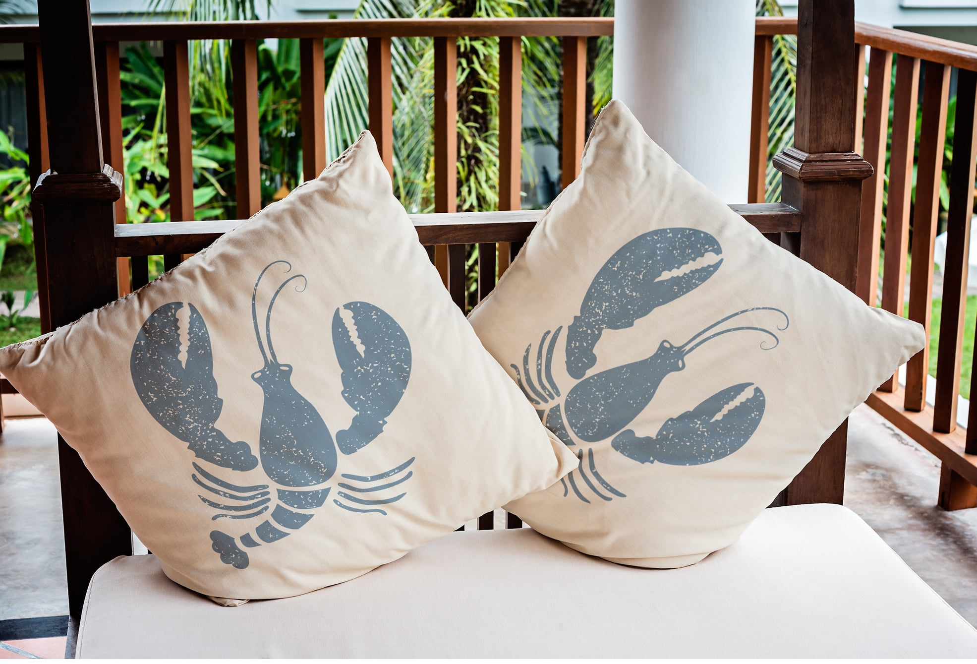 Simply Daisy 20" x 20" Lobster Nautical Indoor/Outdoor Throw Pillow