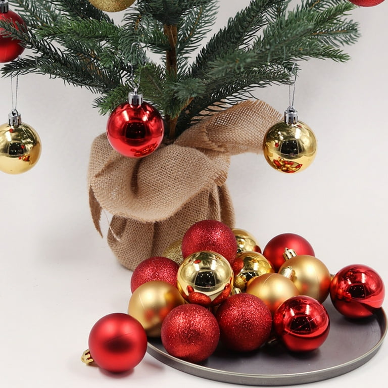 Bobasndm 24Pcs 1.2 Shatterproof Christmas Sphere for Christmas Tree Decorations Christmas Spheres Ornaments Celebration Wedding Party Decorations