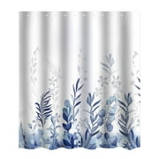 BKBP Waterproof Shower Curtain 70x70 Inch with 12 Hooks, Heavy-Duty PEVA Bathroom Curtain for Tub Enclosure, Machine-Washable Quick-Dry Mold-Resistant Design