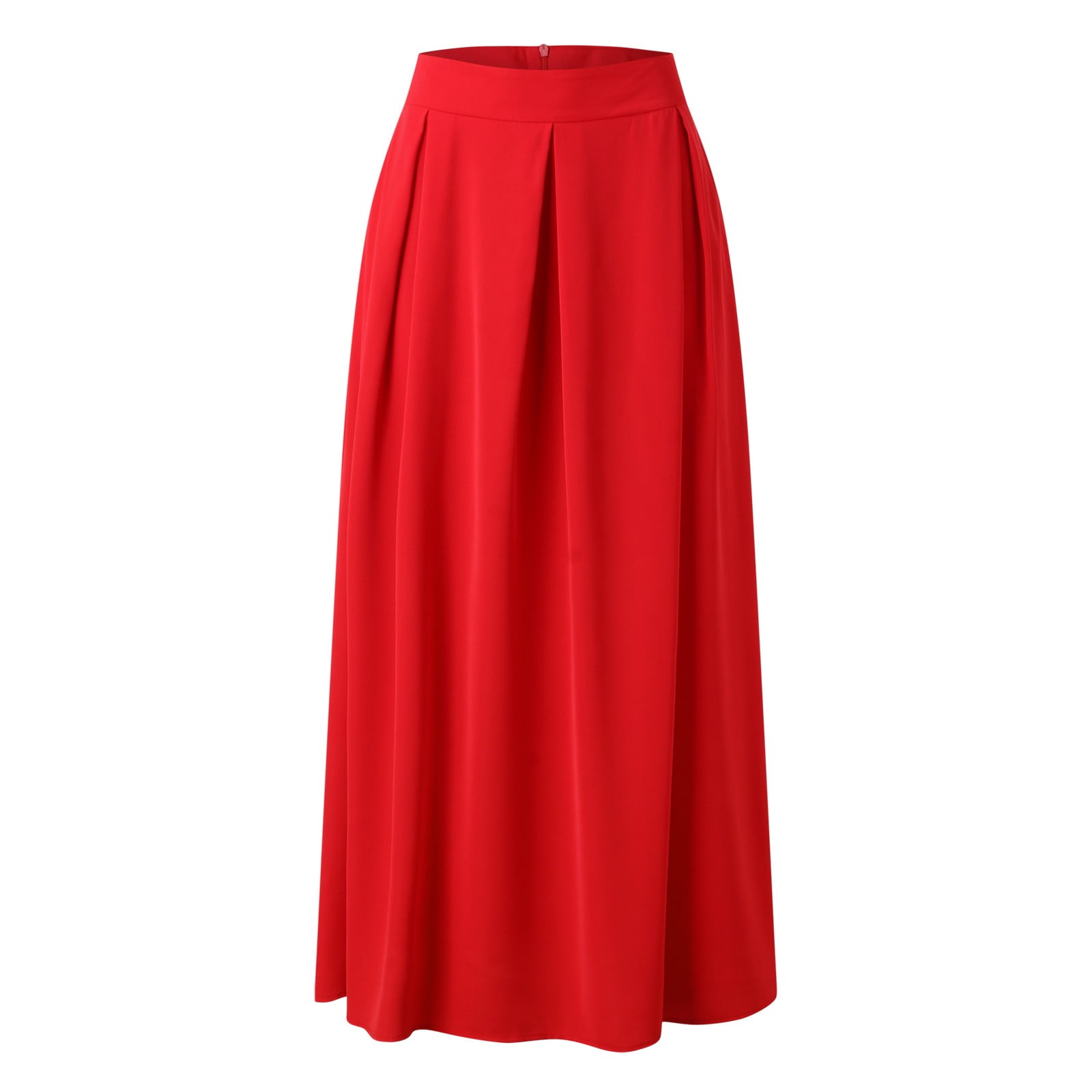 Womens Skirt Shorts to Wear under Skirts Women s Large Solid Color Pocket High Waist Ol Half Skirt Pleated Skirt Adult Female Clothes Red Size S