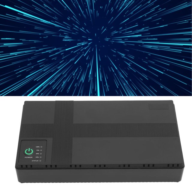 UPS Battery Backup Uninterruptible Power Supply 20000mah for Cameras Routers MP3 MP4 Players Black Lightweight Portable