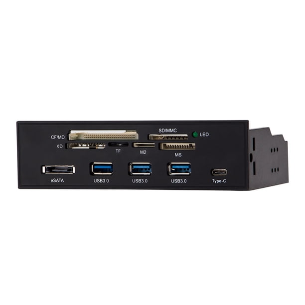 Tarjeta de computadora Lector de disco en U Multifunción Interna PC Panel frontal SD MS XD Tarjeta CF USB 3.0 Tipo-C tholdsy EL1749-00B