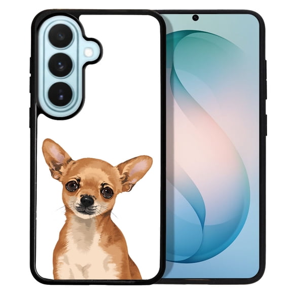 WIRESTER Shockproof Soft Rubber Cover Case for Samsung Galaxy S26  / S26 Plus 6.7" 2026, Fawn Apple Head Chihuahua Dog