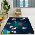 thumbnail image 2 of Crawling Indoor Carpet Play Mat Space Rocket Spaceship for Living Room Bedroom Educational Nursery Floor Mat Area Rugs 72x48inch, 2 of 6