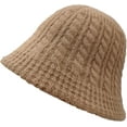 thumbnail image 3 of CoCopeaunts Bucket Hats for Women Knitted Twist Stretchy Basin Hat Fashion Accessories Fisherman Hat Winter Warm Sport Leisure, 3 of 8