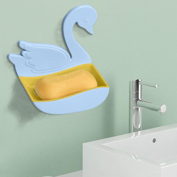 Fiudx Ofertas relámpago del día, solo en línea Caja de jabón para el hogar con drenaje Caja de jabón para baño sin acumulación de agua Pasta sin costuras Se puede colgar o colocar de pie Caja de jabó