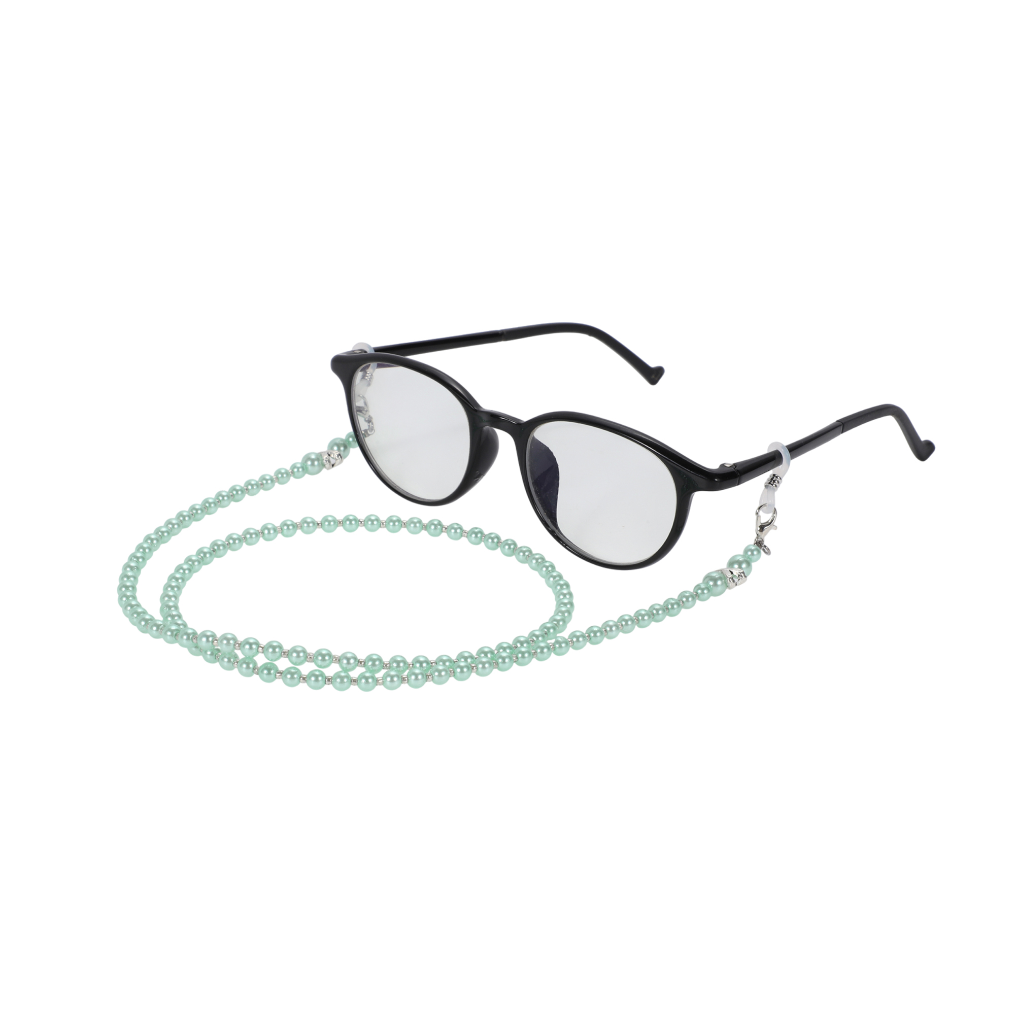 Unique Bargains Imitation Pearl Pattern Eyeglass Chain 29.53" 1 Pc Light Green