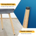 thumbnail image 4 of Dining Chairs Dining Room Chair Kitchen Chair of 2 Dining Metal Side Chairs Arm Side Chairs Set of 2 Metal Legs for Home Kitchen Bedroom Living Room, Grey, 4 of 7