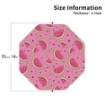 thumbnail image 2 of Vsdgher Watermelon Print Leather Coasters for Drinks, Durable Drink Coasters 4 Set for Tabletop Protection, Luxurious Home Décor and Housewarming Gift-Octagon, 2 of 6