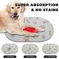 thumbnail image 3 of Dog Food Mat - Cat Dish Mat Dog Bowl Mat - No Stains Easy Clean Dog Mat for Food and Water - Absorbent Quick Dry Pet Mat, 11.8"x18.1" Beige, 3 of 6