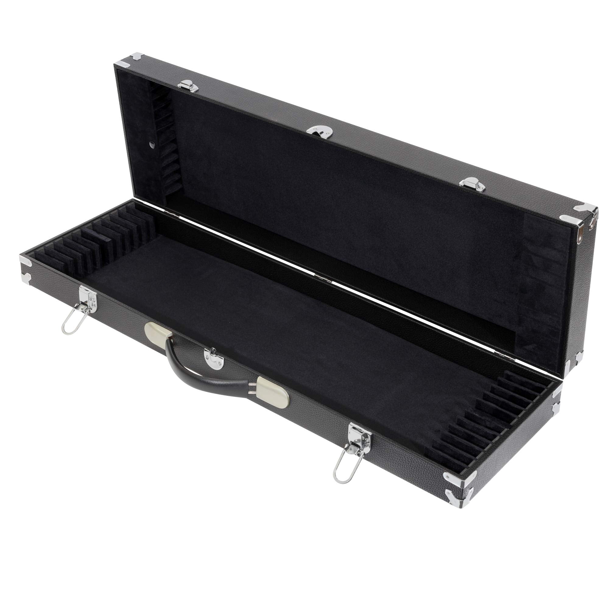 MI&VI Classic Leather Bow Case for (24) Twenty-Four Violin/Viola/Cello Bows with Sturdy Handles | Strong Latches | Firm Velvet Interior Cushioning - By MIVI Music