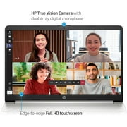 HP 15 Business Laptop Computer, 15.6 Touchscreen FHD, 12th Gen Intel 10-Core i7-1255U, 16GB DDR4 RAM, 1TB PCIe SSD, 802.11AC WiFi, Bluetooth, Silver, Windows 11 Home in S mode