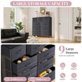 thumbnail image 5 of 9 Drawers Dresser, Storage Dresser Organizer with Drawers, Chest of Drawers, Dresser with Metal Frame and Wood Tabletop for Bedroom, Guest Room, Closet, Entryway, Nursery, Black, 5 of 8