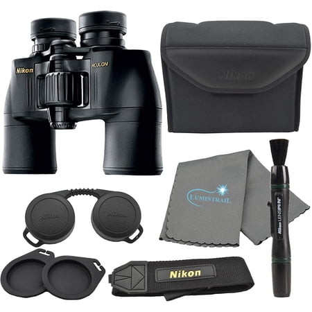 Nikon Aculon A211 10x42 Binoculars Black (8246) Bundle with a Nikon Lens Pen