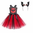 thumbnail image 4 of HCNTES Girls Tutu Dress for Halloween with Witch Broom and Witch Hat Dress Up Dresses Set(Style4,3-4 Years), 4 of 7