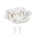 thumbnail image 6 of Milisten 1pc Ceramic Flower Wall Hanging 3D Rose Ornament Wall Background Mural Hanging Decoration - Size (White), 6 of 8