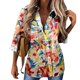 thumbnail image 4 of Pntutb Camisa abotonada Mujer Blusa de manga larga Blusa Estampado Tops Bussiness Casual Solapa Tops Liquidación Pntutb Pntutb-3742, 4 of 5