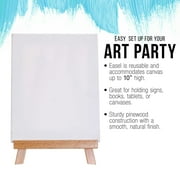 U.S. Art Supply 10.5 Tabletop Display Stand A-Frame Artist Easel - Beechwood Tripod, Kids Student Painting Party Holder