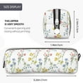 thumbnail image 3 of Cauagu Floral Print Leather Pencil Pen Case - Stationery Bag Portable Stationery Bag Big Capacity Pencil Pouch Cosmetic Organizer Bag for Men & Women, 3 of 7