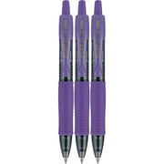 Pilot G2 Mini Premium Rolling Ball Gel Pens, Fine Point, 0.7 mm, Retractable, Refillable, Purple, 3 Count