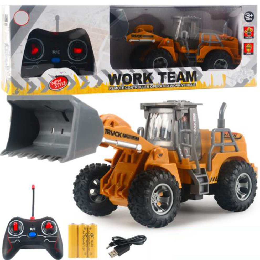 Electric Wireless Remote Control Bulldozer Truck Excavator Toy Mini
