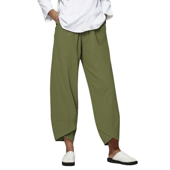 Ploknplq High Waisted Jeans for Women Lounge Pants Women Trousers Cotton Solid Color Daily Woman Joggers for Women Linen Pants for Women Mint Green XL