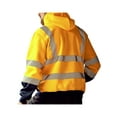 thumbnail image 3 of Genuiskids Workwear Hoodie Mens, Womens Hi Vis Visibility Safety Work Hooded Sweatshirt Jumper Tops,Reflective Tape Band Pull Over Security Hoody Fleece Warm Safety Jacket Zip Up Pullover Work Wear, 3 of 5
