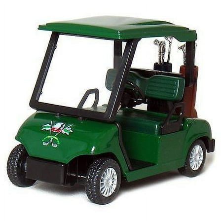 4.5" Kinsfun Golf Cart w/ Clubs Diecast Model Caddy Toy Car Green (New, No Retail Box)