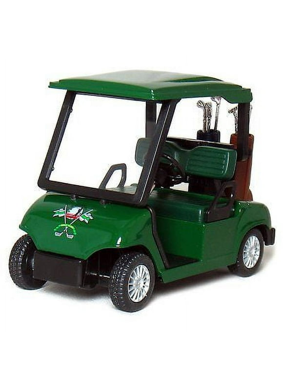 4.5" Kinsfun Golf Cart w/ Clubs Diecast Model Caddy Toy Car Green (New, No Retail Box)