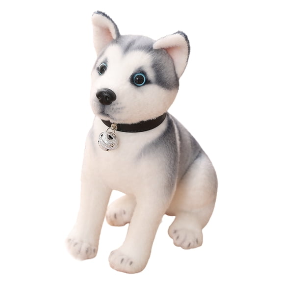 LIWEN 25/30cm Puppy Stuffed Toy Lying Posture and Sitting Postures Cozy Touch Desktop Ornament Cute Simulation Husky Dog Plush Toys Living Room Decoration