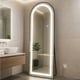 thumbnail image 3 of Espejo De Piso Cuerpo Completo De Pared Arqueado con Luz Led de 3 Tonos Decorativo con Soporte y Marco para Dormitorio Sala Comedor o Cuarto de 143cm, 3 of 5