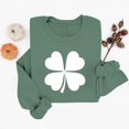 thumbnail image 4 of St Patricks Day Sweatshirt Women Four-Leaf Clover Print Shirt Long Sleeve Crew Neck Pullover Saint Patricks Day Shirt Irish Tops for Women, 4 of 6